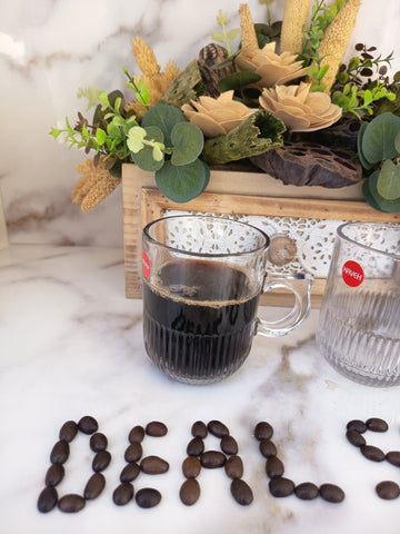 Set 6 Cesti Cafea Ceai sticla transparenta 270 ml Kaveh Lionel