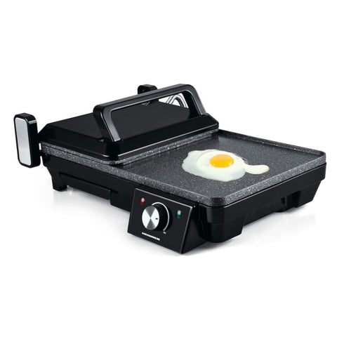 Gratar/grill electric cu 2 placi,Heinner HEG-F20002P, 2000 W deschidere 105° si 180°, invelis marmura anti-adeziv Grill electric Negru