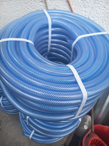 Furtun Grădină 1/2" 50 metri Transparent cu Inserție Textila  Ideal pentru Terasă și Irigații