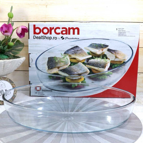 Tava yena termorezistenta ovala Borcam 3,2 Litri 35 x 24 cm 59074