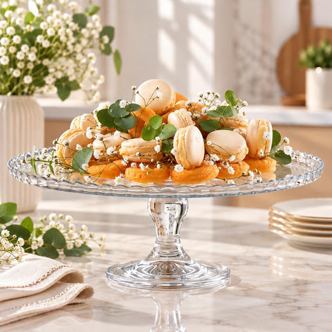 Platou pentru patiserie cu picior din sticlă Pattiserie 32 cm – Suport elegant pentru tort și deserturi 95117