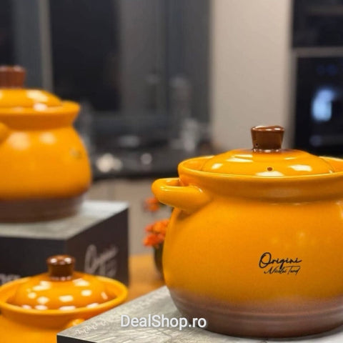 Oala 6 litri cu capac ceramica Cooking by Heinner Origini Chef Nicolai Tand Gateste sanatos traditional sarmale