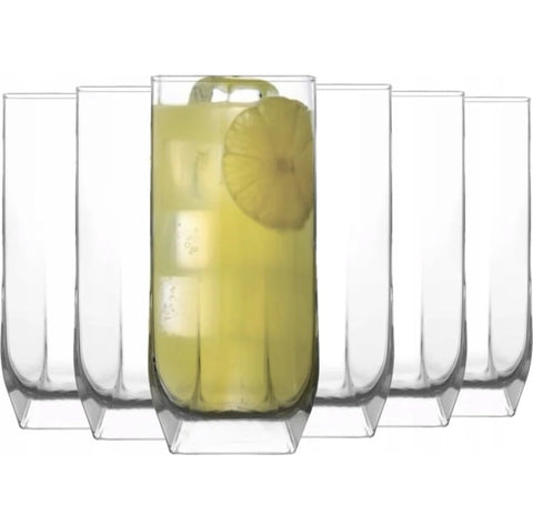 Set 6 pahare Lav Tuana 330 ml  pahare sticla pentru apa suc și vin