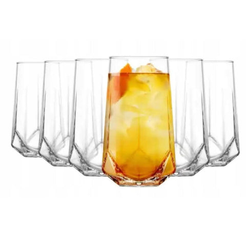 Set 12 pahare din sticlă LAV Valeria 400 ml și 460 ml pt apa, suc, cocktailuri Ideale pt Terasa Evenimente
