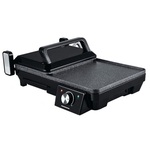 Gratar/grill electric cu 2 placi,Heinner HEG-F20002P, 2000 W deschidere 105° si 180°, invelis marmura anti-adeziv Grill electric Negru
