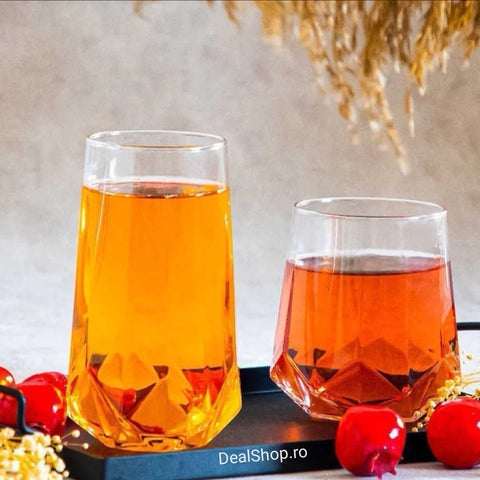 Set 12 pahare din sticlă LAV Valeria 400 ml și 460 ml pt apa, suc, cocktailuri Ideale pt Terasa Evenimente