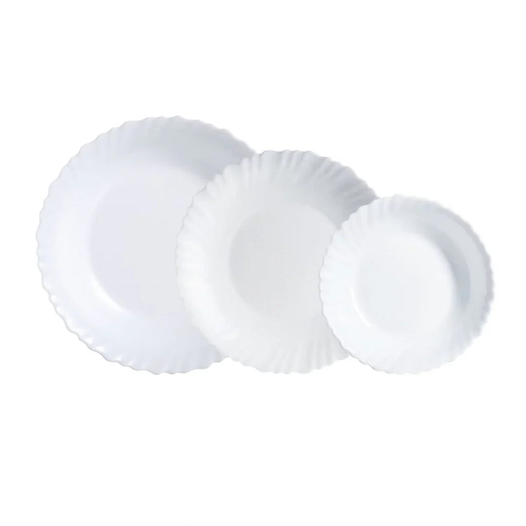Serviciu de masa alb simplu 12 Persoane 36 Piese Cok Titan