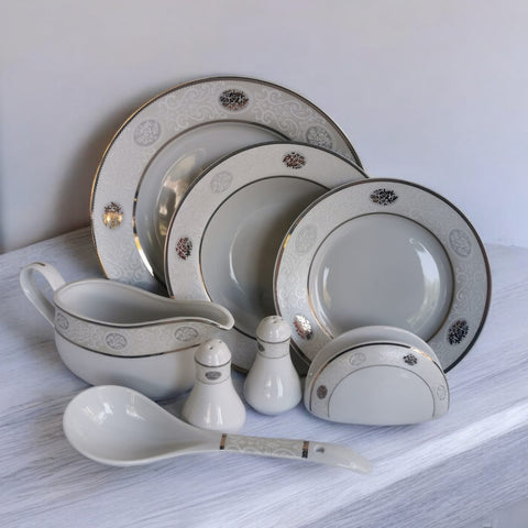 Serviciu de Masa din Portelan pentru 12 Persoane 44 Piese Rawi 70/105 CADOUL PERFECT!
