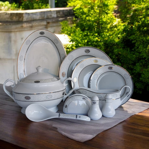 Serviciu de Masa din Portelan pentru 12 Persoane 44 Piese Rawi 70/105 CADOUL PERFECT!