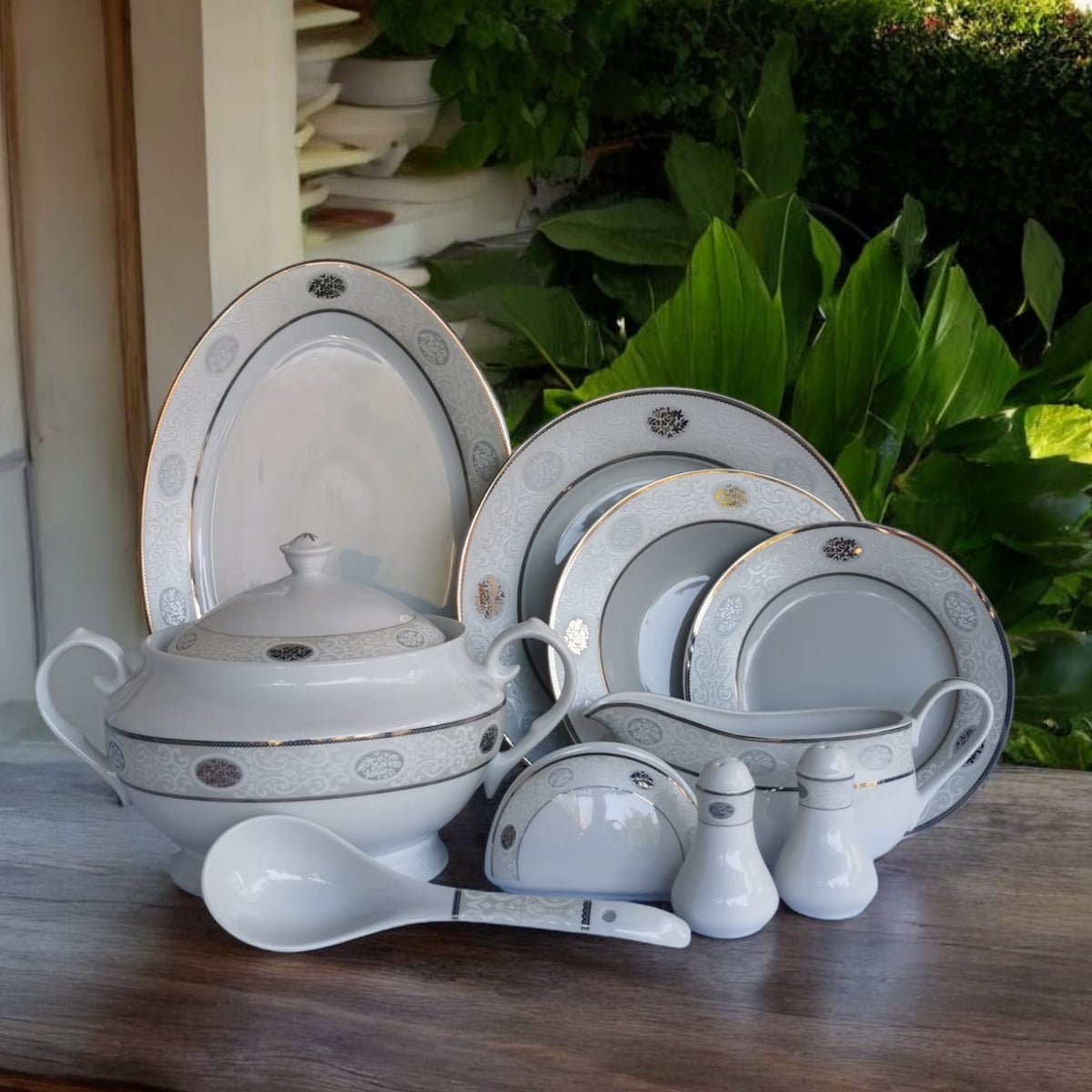 Serviciu de Masa din Portelan pentru 12 Persoane 44 Piese Rawi 70/105 CADOUL PERFECT!
