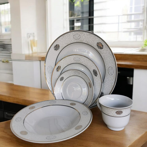 Set portelan 6 persoane 30 Piese Rawi 70 Eleganta si Rafinat cadoul perfect pt evenimente nunta botez onomestica