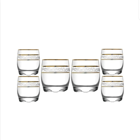 Set 12 pahare 80 ml tuica tarie Lav Adora Gold