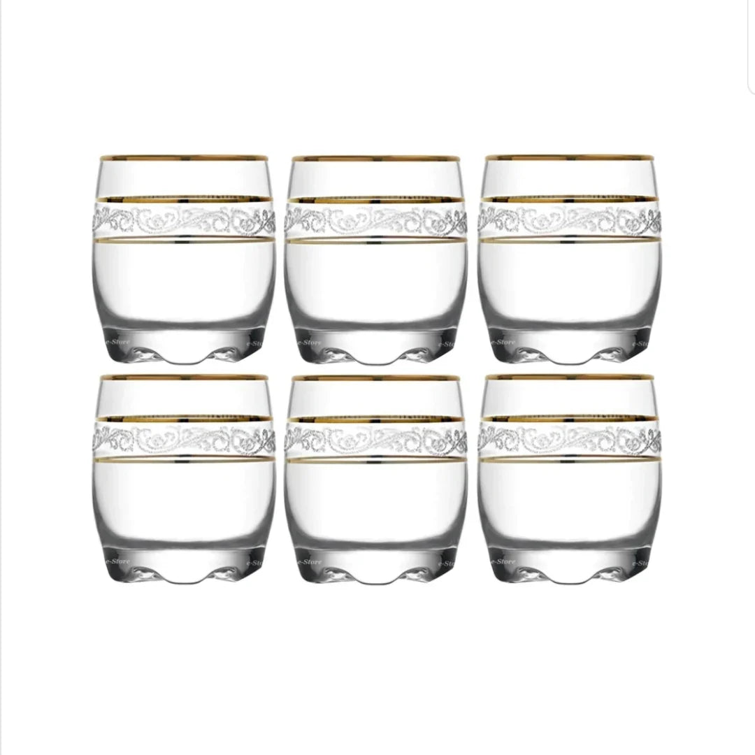 Set 12 pahare 80 ml tuica tarie Lav Adora Gold