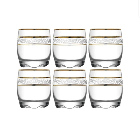 Set 12 pahare 80 ml tuica tarie Lav Adora Gold