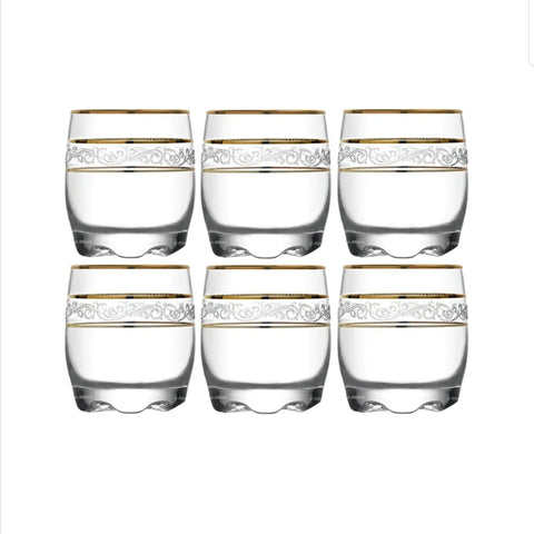 Set 24 pahare 80 ml tuica tarie Lav Adora Gold