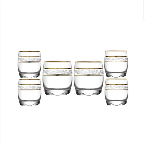 Set 24 pahare 80 ml tuica tarie Lav Adora Gold