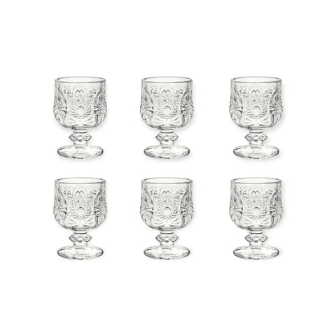 Set 12 pahare cu Picior 50 ml pentru tuica sticla rezistenta