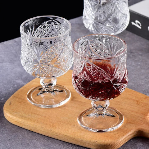 Set 12 pahare cu Picior 50 ml pentru tuica sticla rezistenta