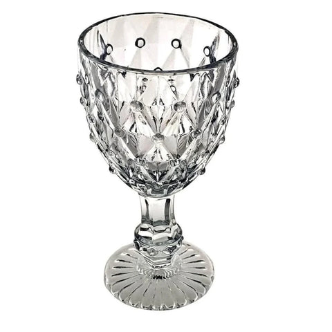 Set 12 pahare cu Picior din Sticla 200 ml Tiffany Ideale pt terasa sau evenimente