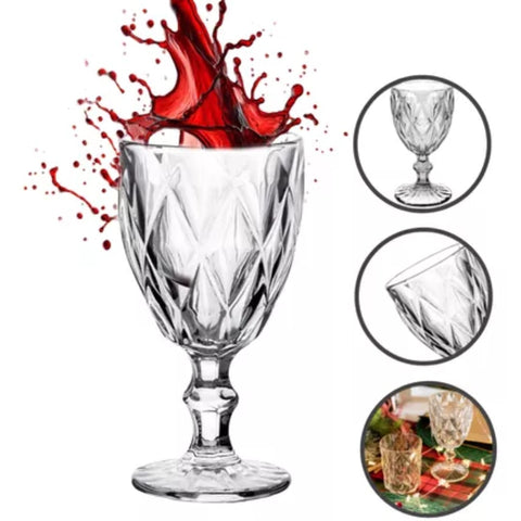 Set 12 pahare cu picior sticla transparenta MARMARA 140 ml si 95 ml Eleganta pentru Orice Ocazie eveniment