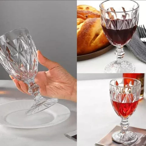 Set 12 pahare cu picior sticla transparenta MARMARA 140 ml si 95 ml Eleganta pentru Orice Ocazie eveniment