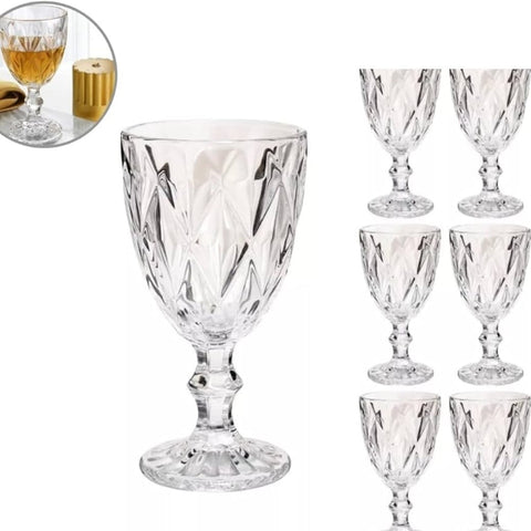Set 12 pahare cu picior sticla transparenta MARMARA 140 ml si 95 ml Eleganta pentru Orice Ocazie eveniment