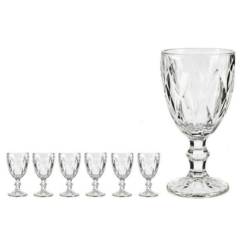 Set 12 pahare cu picior sticla transparenta MARMARA 140 ml si 95 ml Eleganta pentru Orice Ocazie eveniment
