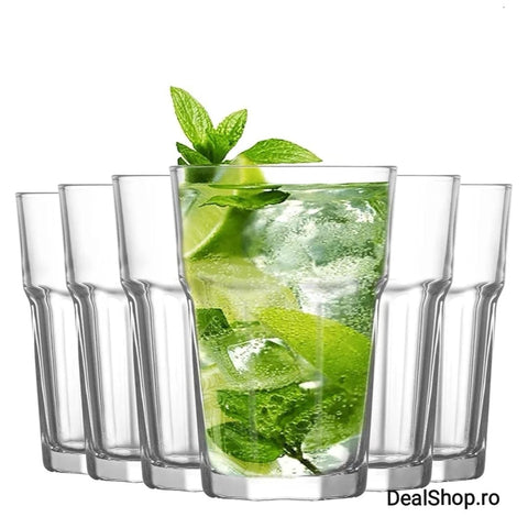 Set 12 Pahare din Sticlă pentru Cocktail, Lav Aras 300 ml  Eleganță și Funcționalitate pentru Terasă sau Evenimente