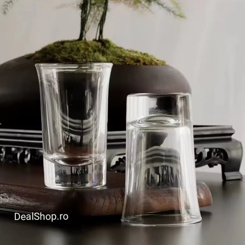 Set 12 pahare din Sticla pentru țuică shot 50 ml Kaveh Ideale pt terasa sau evenimente