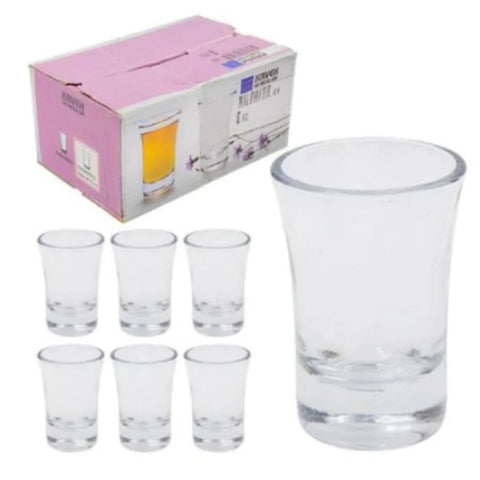 Set 12 pahare din Sticla pentru țuică shot 50 ml Kaveh Ideale pt terasa sau evenimente