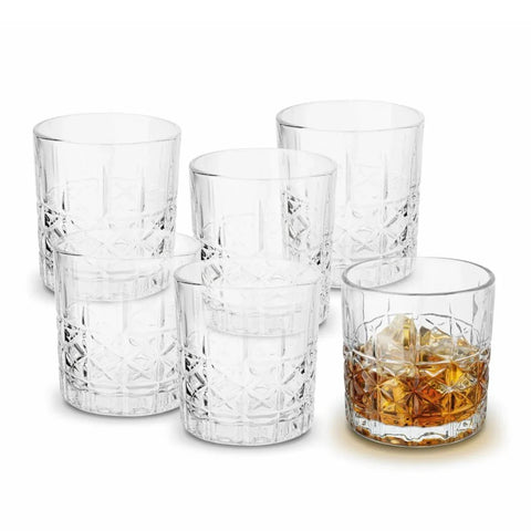 Set 12 Pahare din Sticla pentru Whisky Calvin 350 ml terasa piscine evenimente