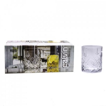 Set 12 Pahare din Sticla pentru Whisky Calvin 350 ml terasa piscine evenimente