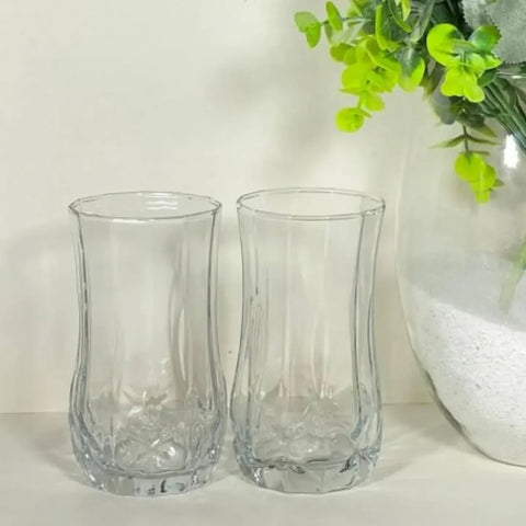 Set 12 Pahare Inalte din Sticla Kaveh River 330 ml Ideale pt terasa evenimente