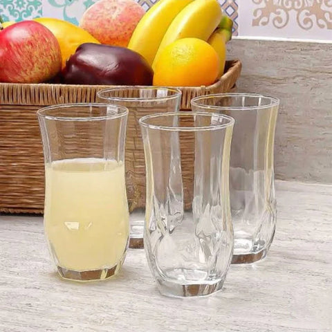 Set 12 Pahare Inalte din Sticla Kaveh River 330 ml Ideale pt terasa evenimente