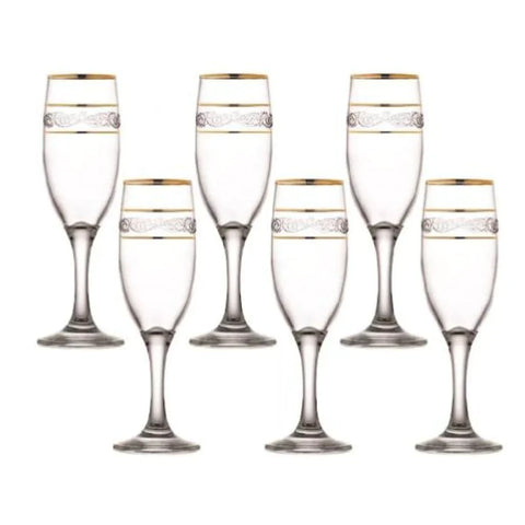 Set 12 pahare sampanie Lav Adora Gold 190 ml Cadoul perfect evenimente
