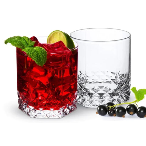 Set 12 pahare sticla Whisky 315 ml Pasabahce Valse evenimente