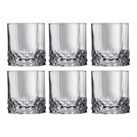 Set 12 pahare sticla Whisky 315 ml Pasabahce Valse evenimente