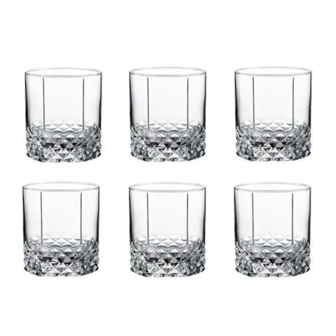 Set 12 pahare sticla Whisky 315 ml Pasabahce Valse evenimente