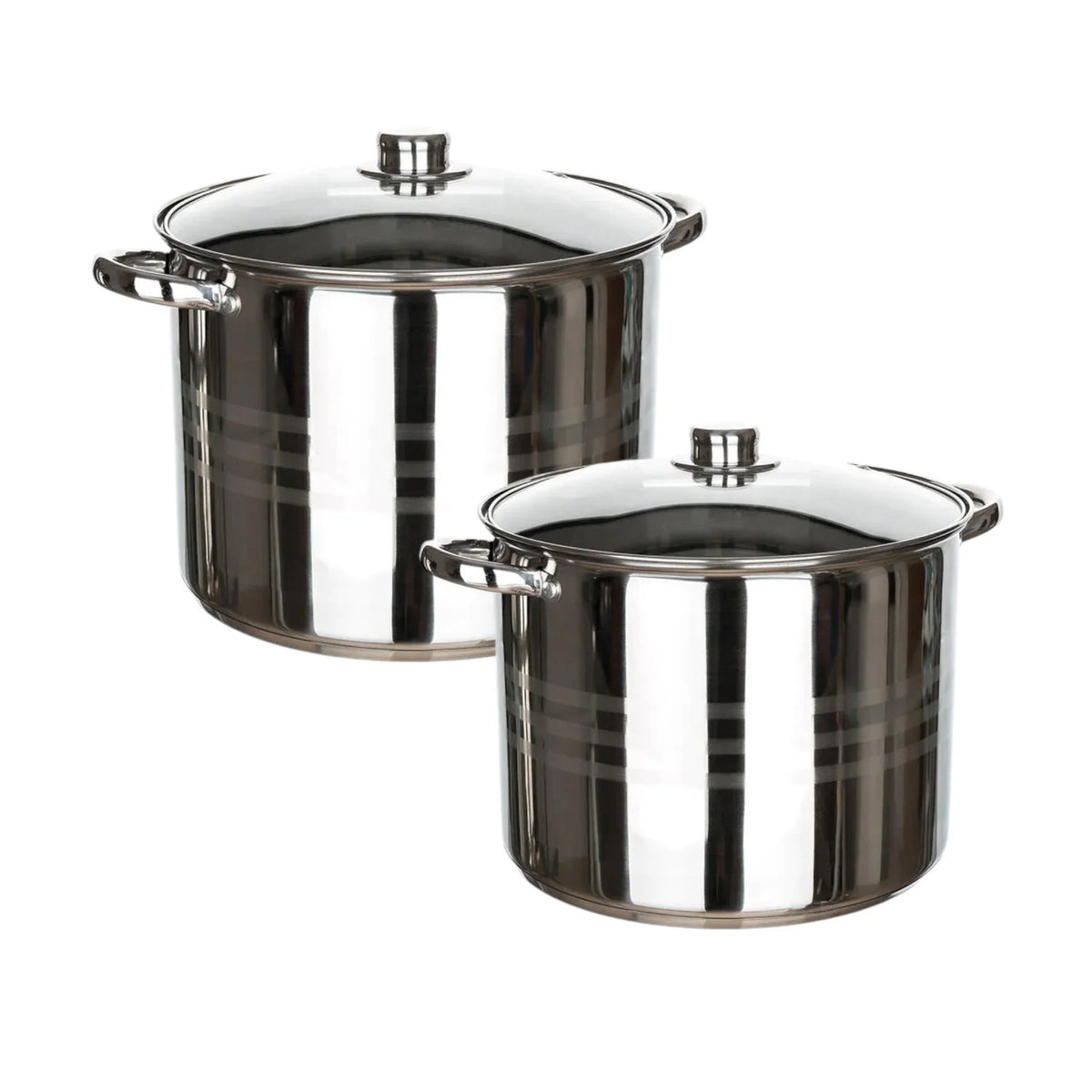 Set 2 Oale Inox cu capac 5 si 7 Litri Fund Multistrat Royalty Line Premium CADOUL PERFECT