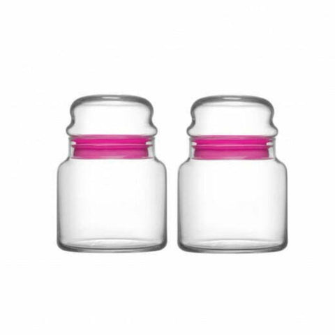 Set 2 recipiente Lav Sera sticla 635 ml  10.2 cm transparent  cu capac