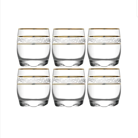 Set 24 pahare Lav Adora Gold 290 ml Eleganta si stil pentru servirea bauturilor Preferate la terasa piscina evenimente