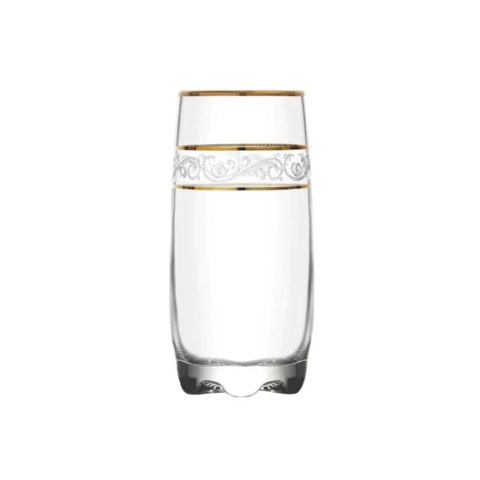 Set 24 pahare aurii long Drink Lav Adora Gold 390 ml Eleganta și Stil pentru Servirea Cocktailurilor și Băuturilor Răcoritoare