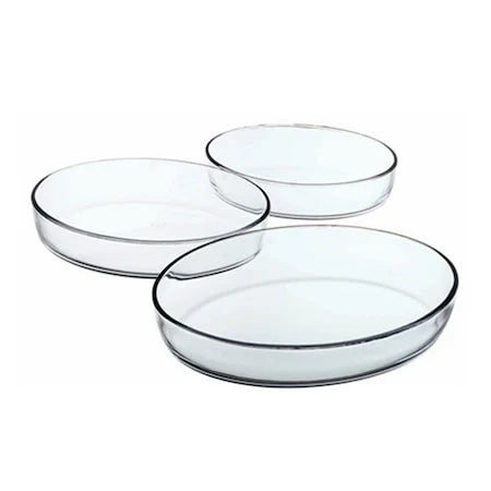 Set 3 tavi yena termorezistente ovale 1,5 litri 2,3 litri  3,2 litri Pasabahce Borcam 159027