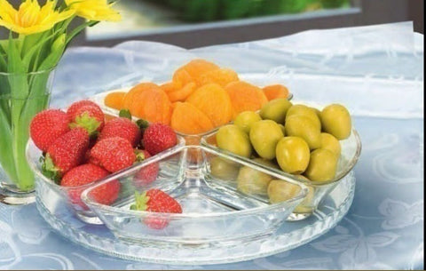 Set 4 boluri cu platou de sticla 200 ml Denis Kaveh terasa si evenimente