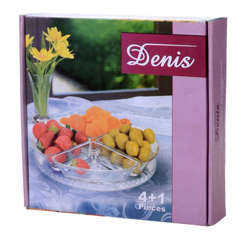 Set 4 boluri cu platou de sticla 200 ml Denis Kaveh terasa si evenimente