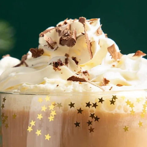 Set 4 cesti cafea Pereti Dubli Sticla Termorezistenta Model Stelute Aurii 180 ml coffee capucino latte espresso