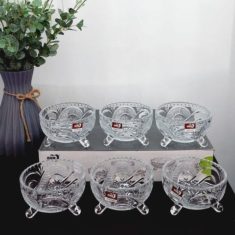 Set 6 Boluri din Sticla Transparentă Arizona Eleganta si Versatilitate pentru Bucătăria Ta