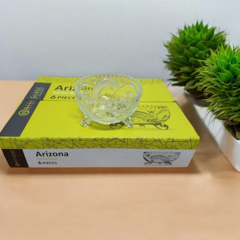 Set 6 Boluri din Sticla Transparentă Arizona Eleganta si Versatilitate pentru Bucătăria Ta