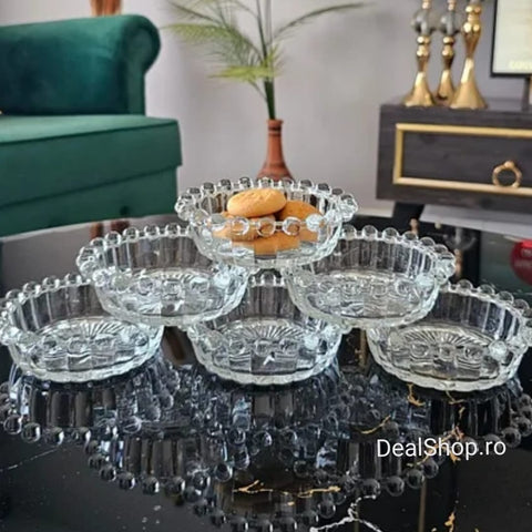 Set 6 Boluri Sticlă transparentă Transparentă Bubbles 13 Eleganță și stil