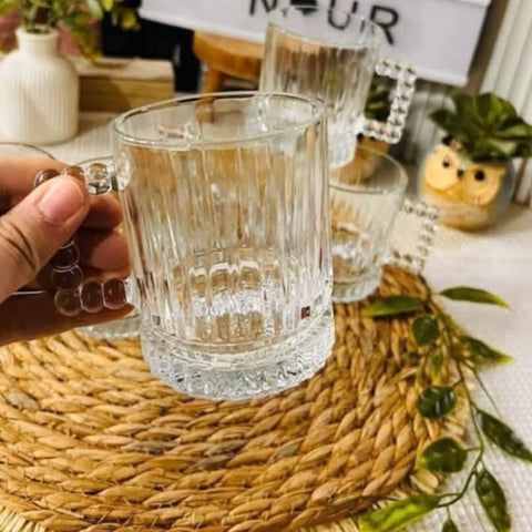 Set 6 cesti cafea sau ceai sticla transparenta 200 ml Luce coffe capuccino Latte coffe CADOUL PERFECT